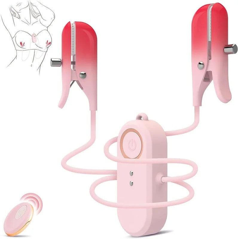 2In1WearableNippleClitoralClampsStimulationVibratorForWomen