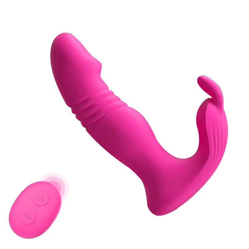 3In1BunnyWearableThrustingGSpotVibratorAppRemoteControl