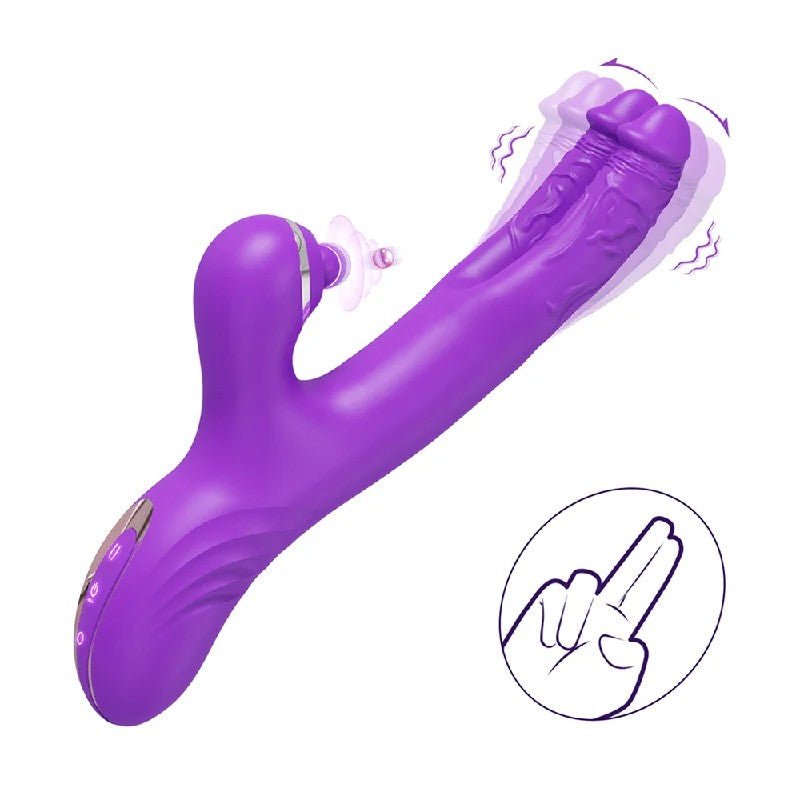 3In1ClitorisTappingWigglingGSpotDildoVibrator