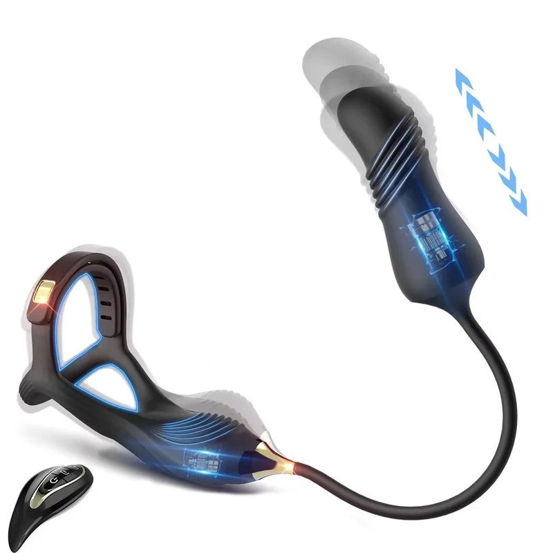 3in1VibratingCockRingProstateVibratorwithRemote