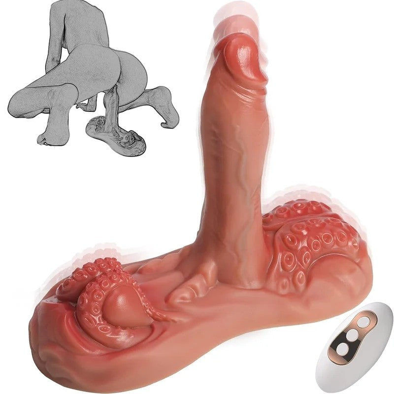 4in1SitandRideMonsterDildoVibratorwithRemoteControl