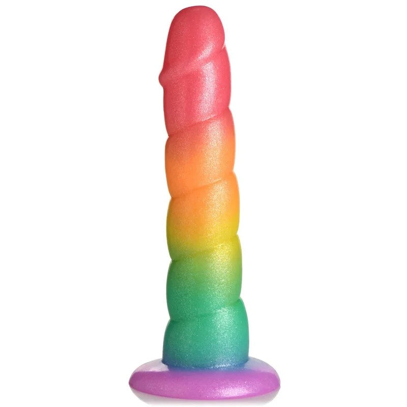 6.25″SimplySweetSwirlRainbowSiliconeDildo