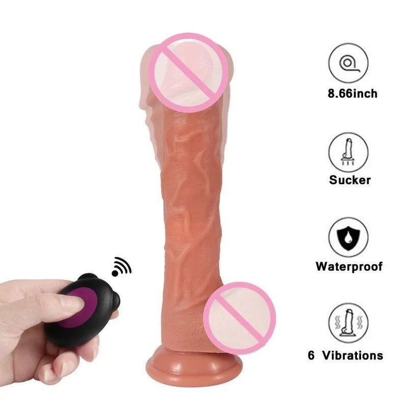 6.3‘’Lurevibe–FemaleVibrationPenisMasturbationDeviceAdultSexProducts