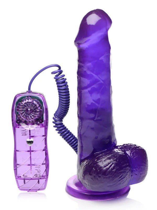 7.5InchSuctionCupVibratingDildo–Purple