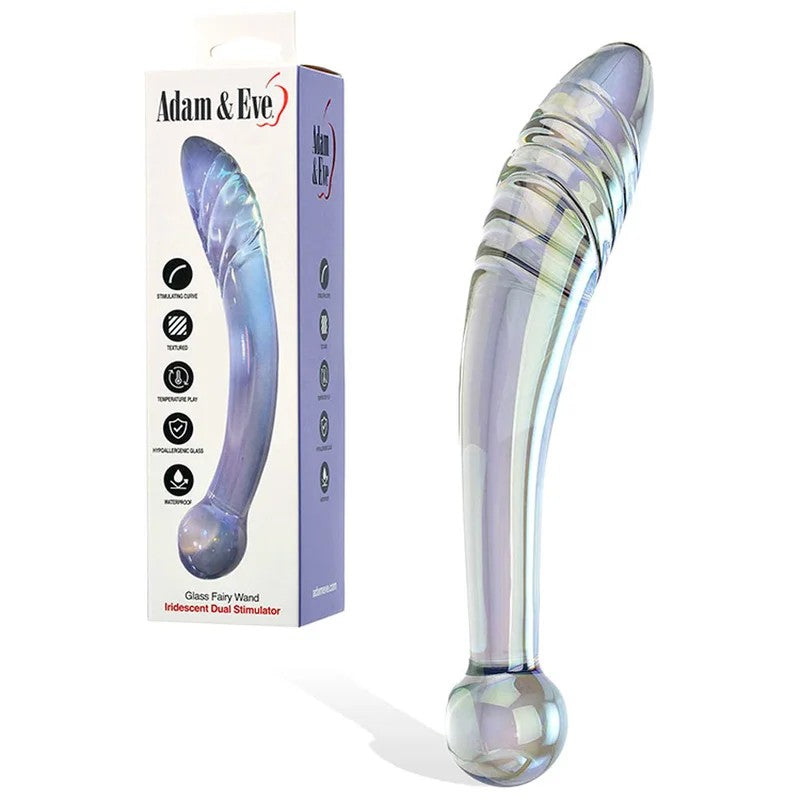 Adam&Eve–GlassFairyWand(IridescentBlue/Purple)