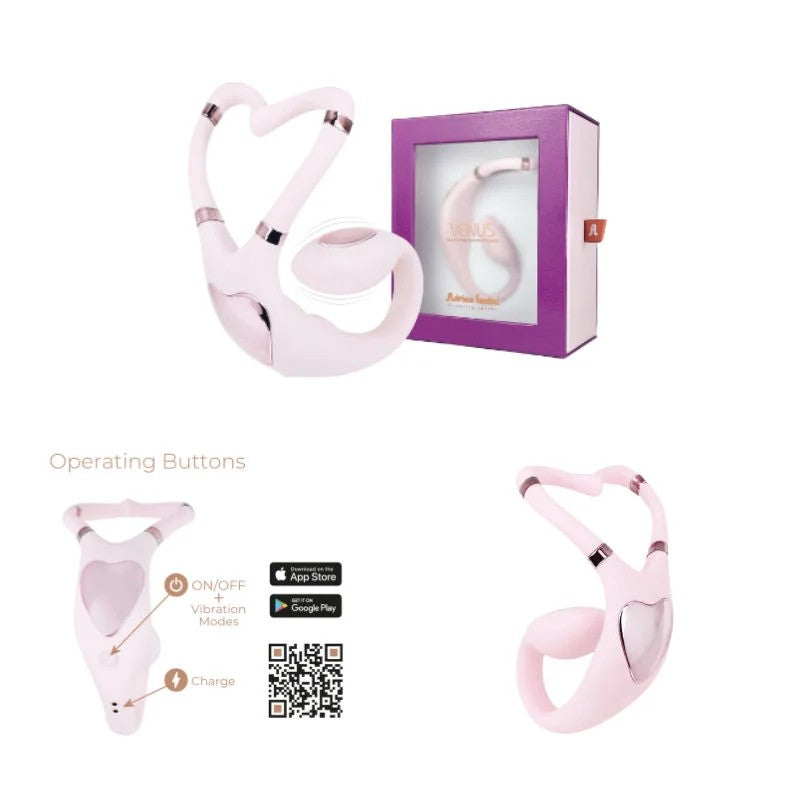 AdrienLastic–VenusHandsFreeDoubleVibrator–(Pink)