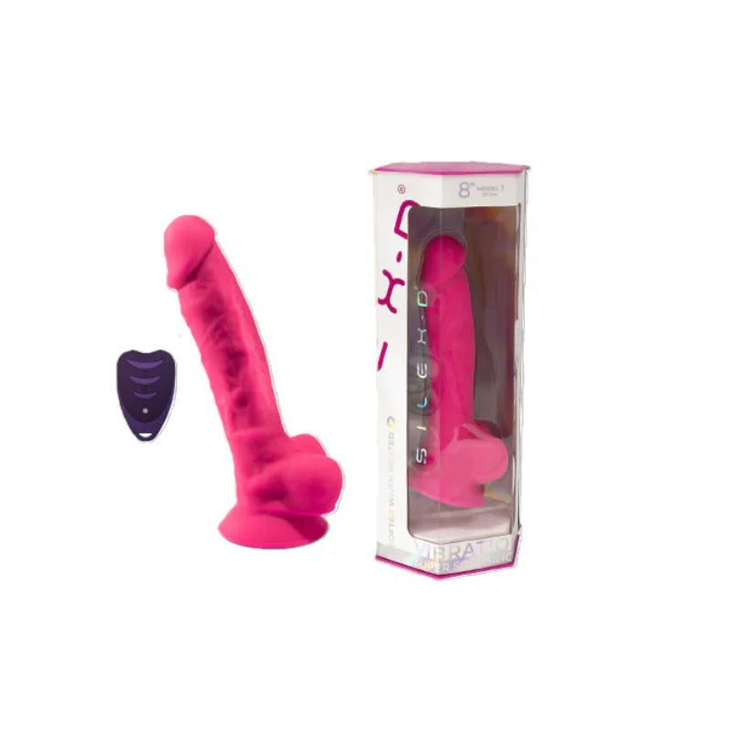 AdrienLasticSilexd–8″Model1RemoteControlLRSVibratingDildo–(Pink)