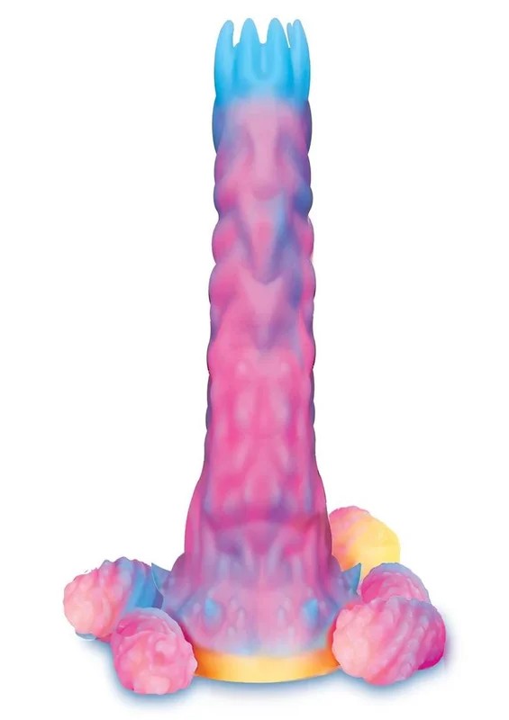 AlienNationGlo-VopositorSiliconeGlowInTheDarkDildowithEggs