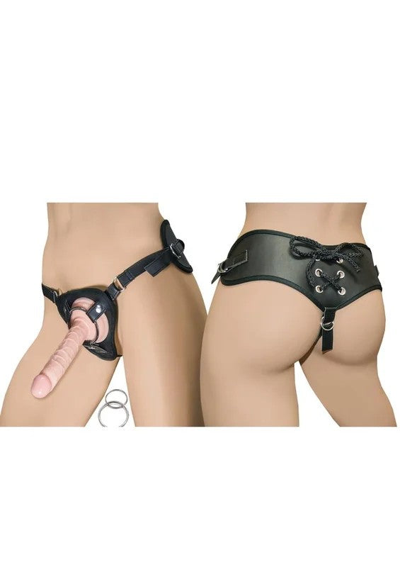 AllAmericanWhoppersRealskinStraightDildoandUniversalHarness