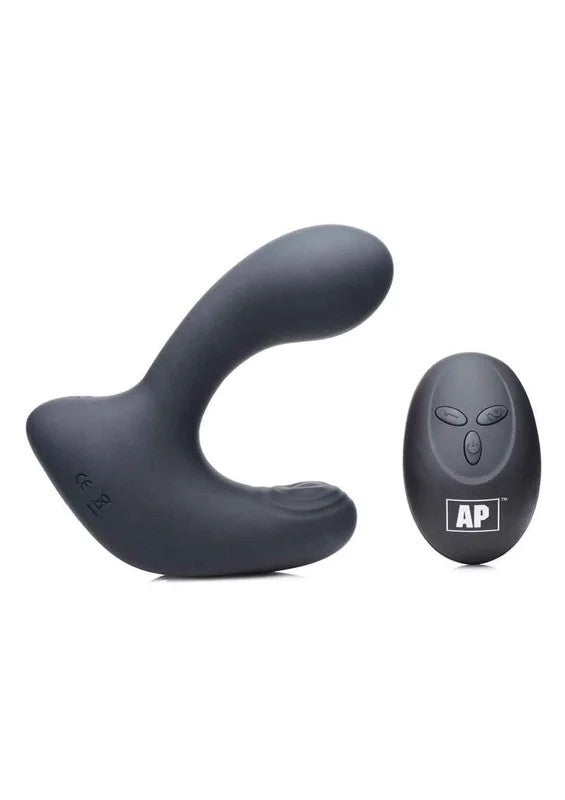 AlphaPro10xP-PulseTaintTappingProstateSiliconeRechargeableVibratorwithRemoteControl