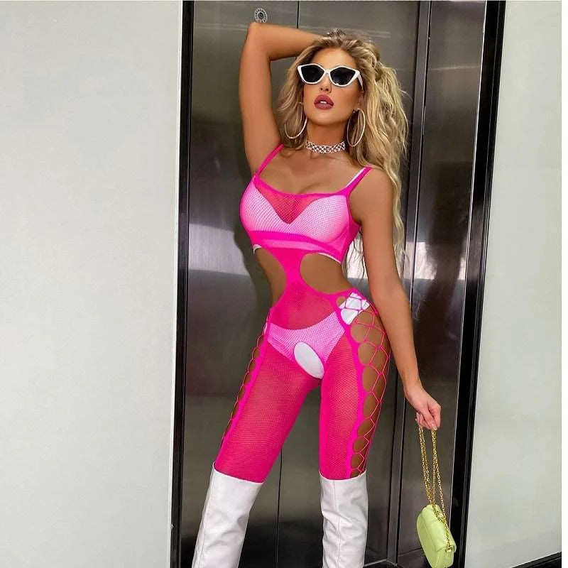 AmazonBestSellerHotfixRhinestoneEroticLingerieSetHollowBodysuitTemptation