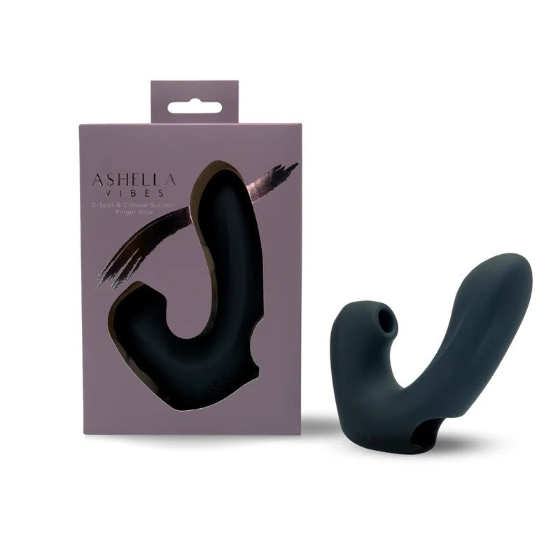 Ashella–G-Spot&ClitoralSuctionFingerVibe(Black)