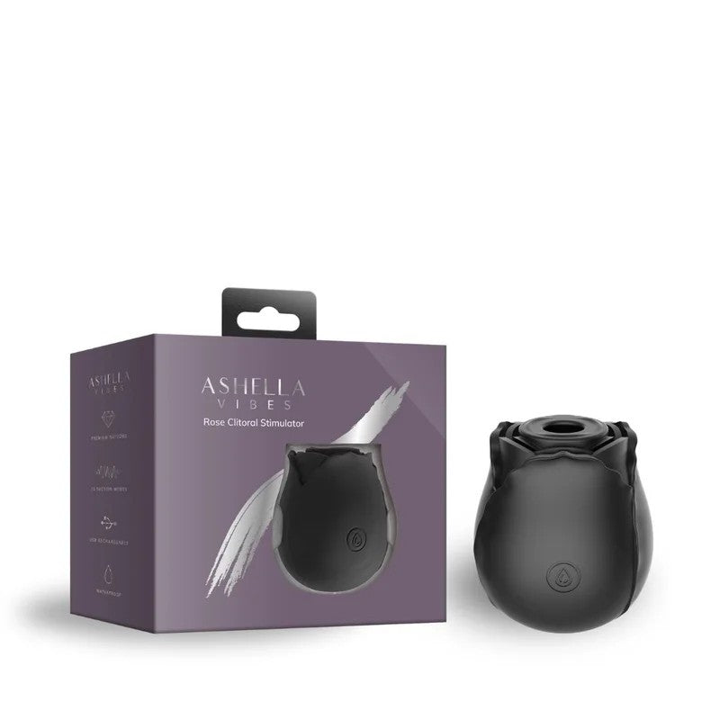 AshellaVibes–RoseClitoralStimulator(Black)