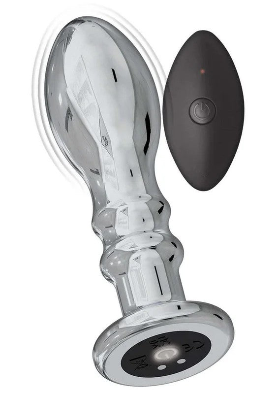 Ass-SationRemoteControlRechargeableVibratingMetalAnalPleaser