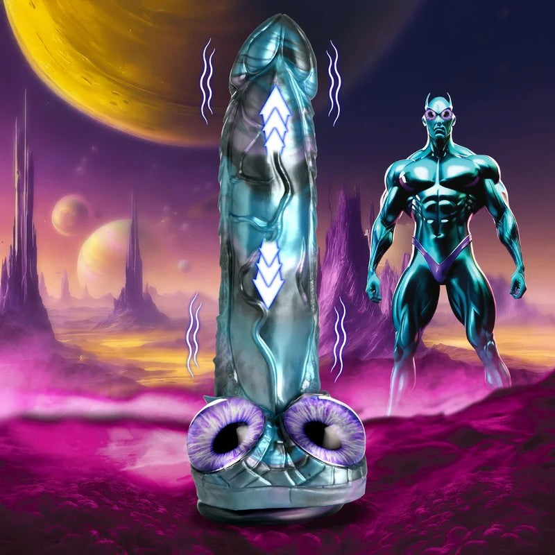 Astro-ThrustThrustingandVibratingSiliconeDildo