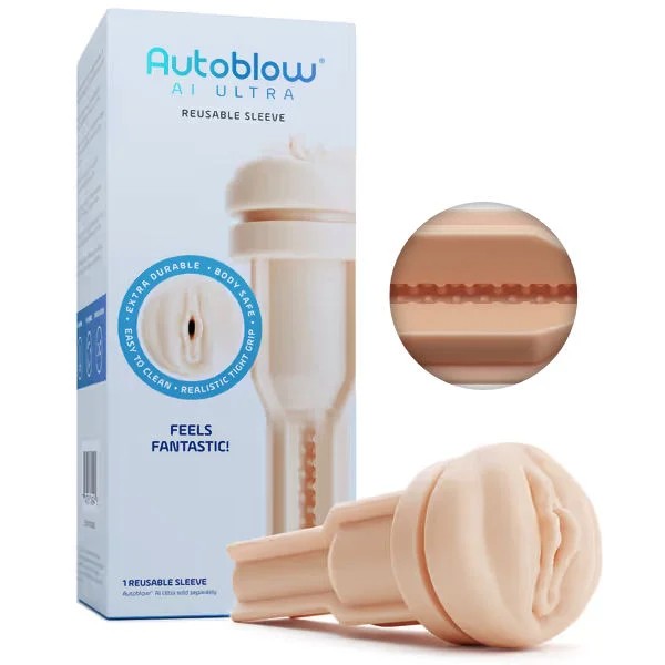 Autoblow–AutoblowAIUltraReusableTexturedVaginaSleeve(LightFlesh)