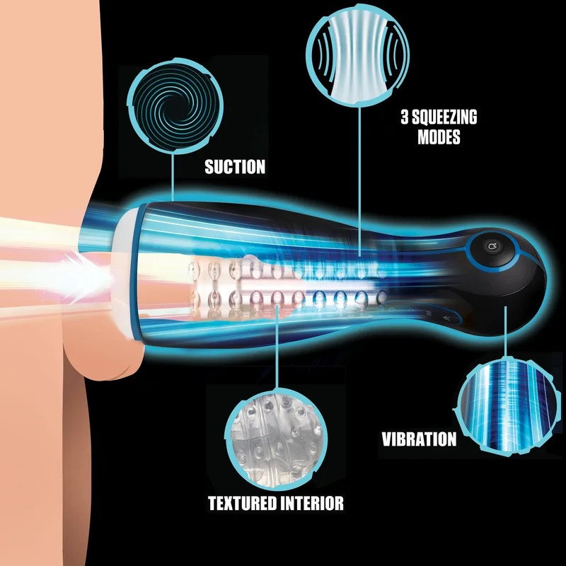 AutoMilkerExtreme16XSucking,Squeezing,andVibratingMasturbator