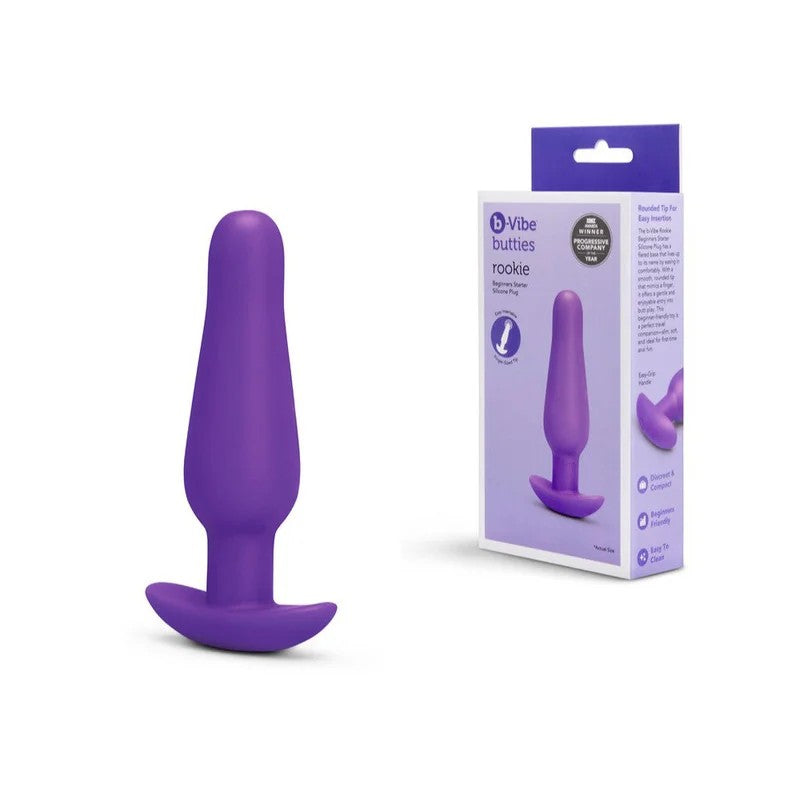 B-Vibe–ButtiesRookieBeginners3.75″StarterSiliconePlug(Purple)