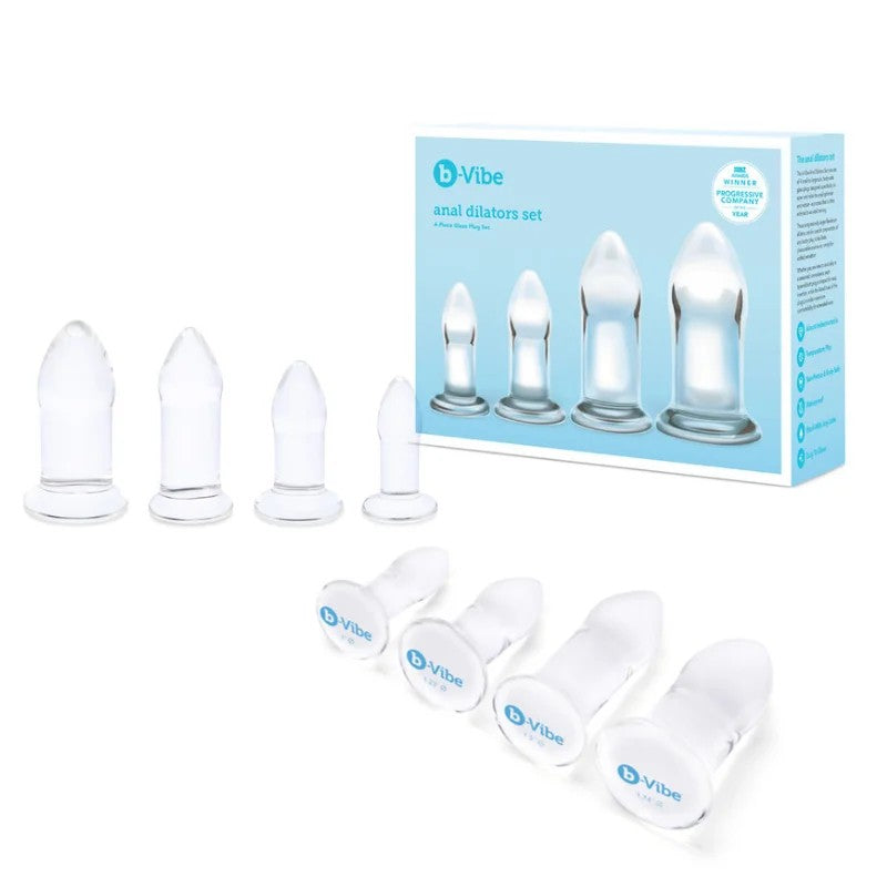 B-Vibe–GlassAnalDilatorsKit(Clear)