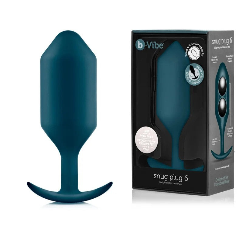 b-Vibe–SnugPlug6WeightedButtPlug(Marine)