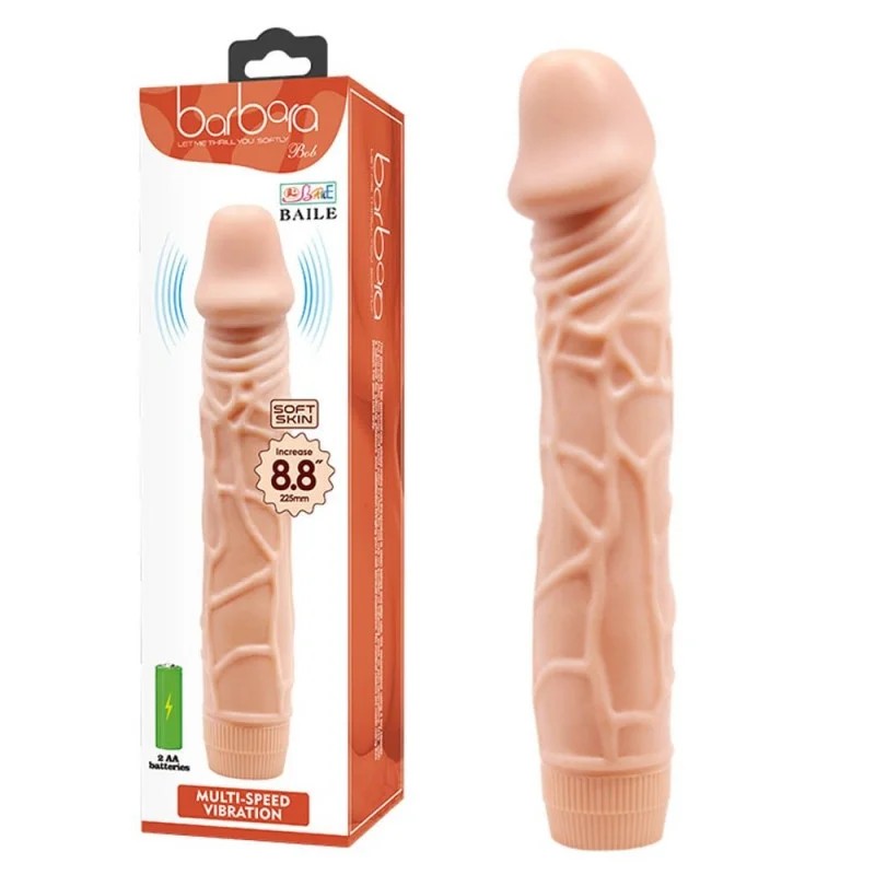 Baile–Barbara–“Bob”8.8″PenisVibrator(LightFlesh)