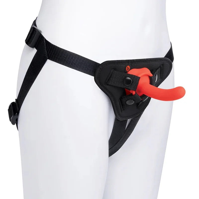 BeginnersStrap-OnHarnessSetwith4″in.SiliconeDildo