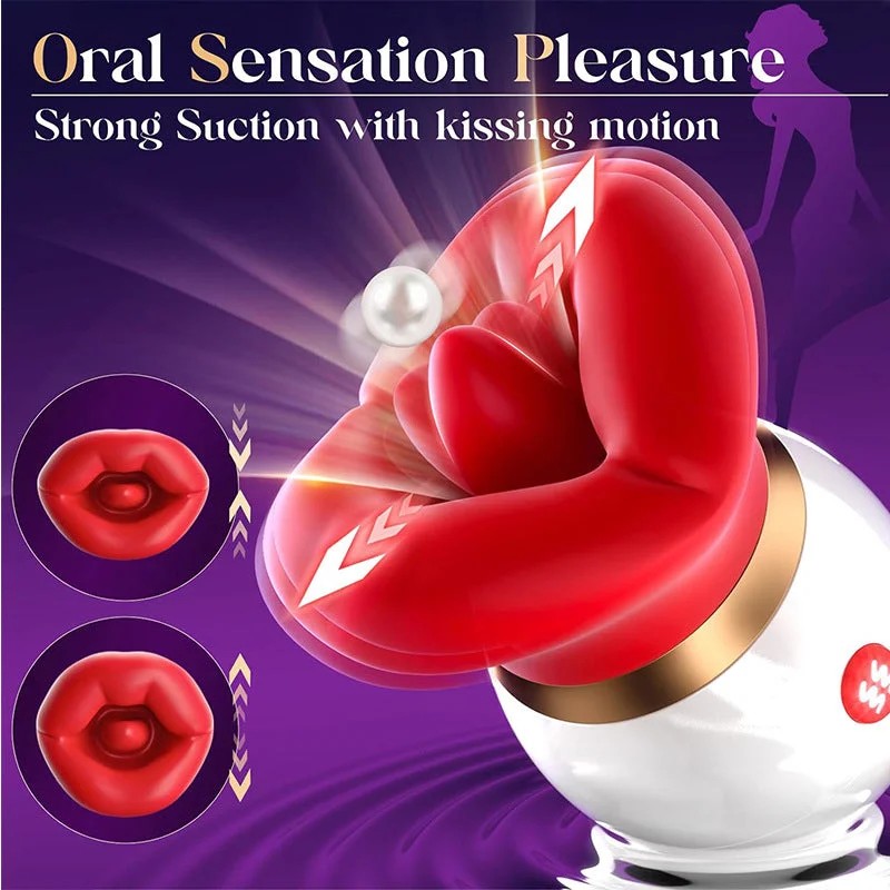 BigMouthOralSexFemaleVibrator–TongueLickingSuckingClitNippleClamps
