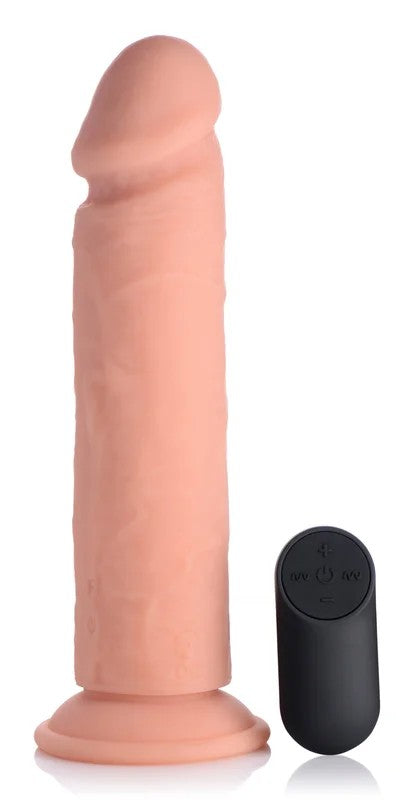 BigShotVibratingRemoteControlSiliconeDildo–9Inch