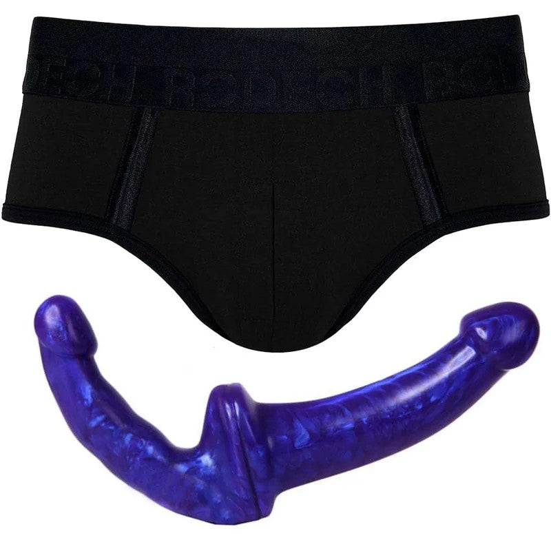BlackDuoBriefandNexusSeniorDoubleDildo–PACKAGEDEAL
