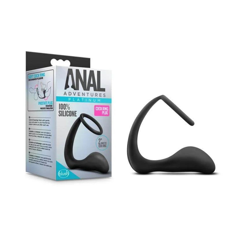 Blush–AnalAdventuresCockRingPlug(Black)