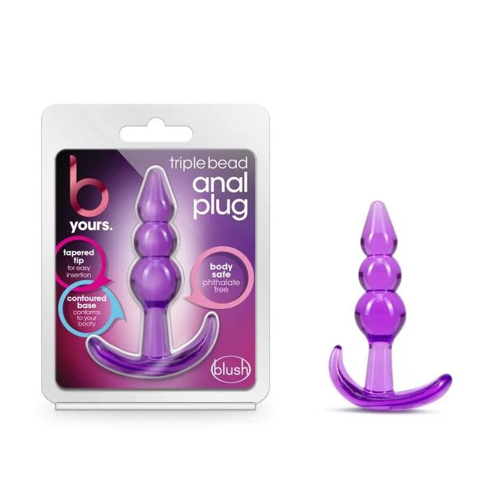 Blush–bYoursTripleBeadSmallAnalPlug(Purple)