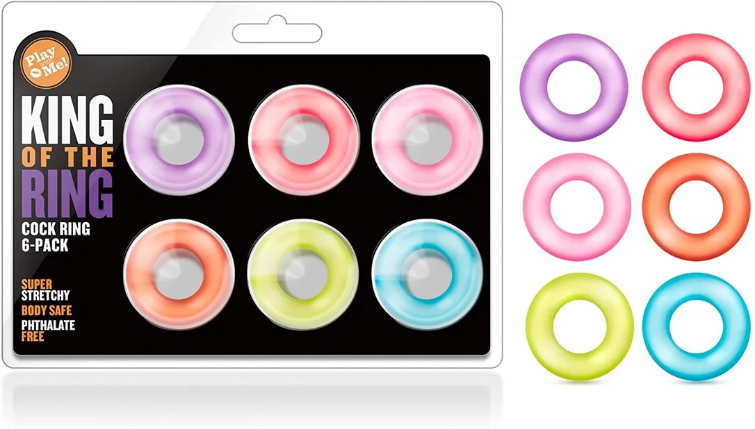 Blush–KingoftheRingCockRings6pk