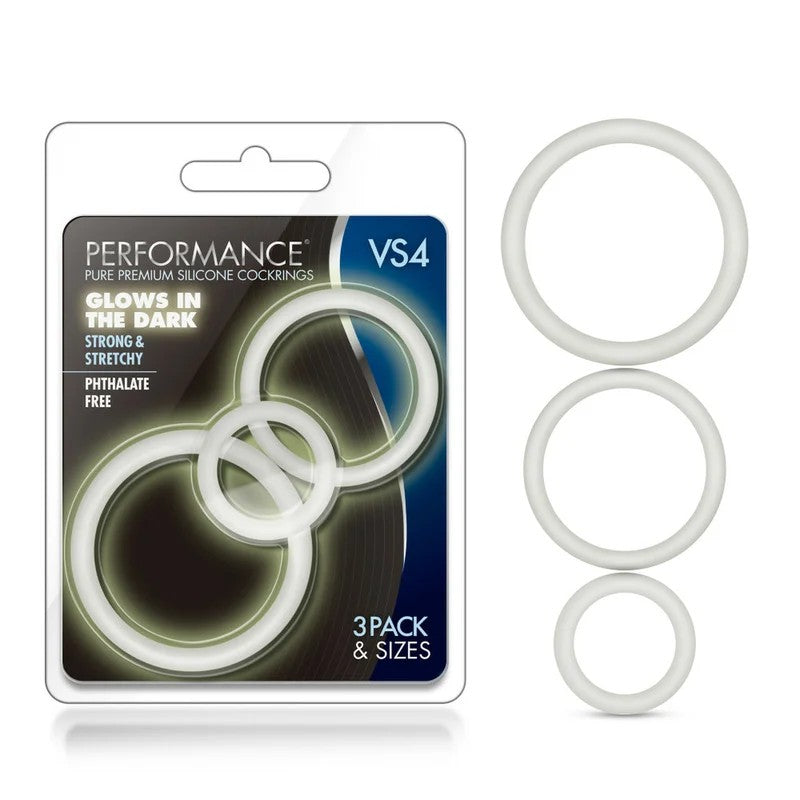 Blush–PerformanceVS4CockRings3pk3sizes(GlowintheDark)