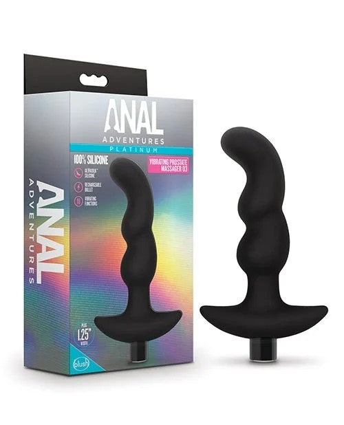 BlushAnalAdventuresPlatinumSiliconeVibratingProstateMassager