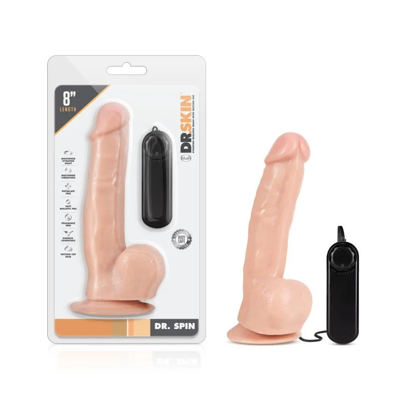 BlushDr.skin–Dr.Spin8″GyratingRealisticDildo(LightFlesh)