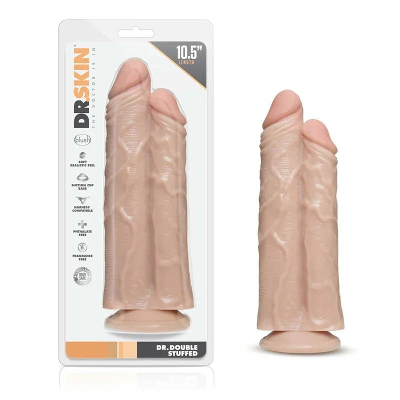 BlushDr.SkinDoubleTroubleRealistic10.5InchLongDildo