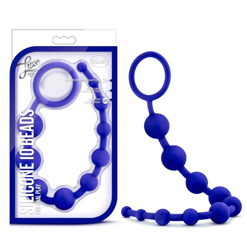 BlushLuxeIndigo12.5-InchSiliconeAnalBeads