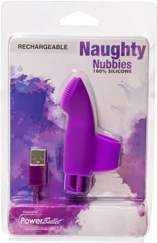 BMS–NaughtyNubbiesRechargeableClitoralFingerVibrator(Purple)