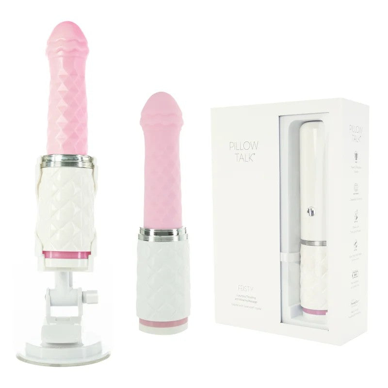 BMS–PillowTalk“Feisty”RechargeableThrustingVibrator(Pink)