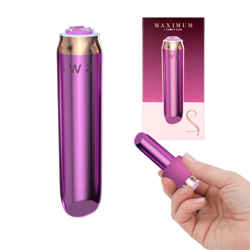 BMS–SwanMaximumRechargeableBulletVibratorwithComfyCuff(Pink)