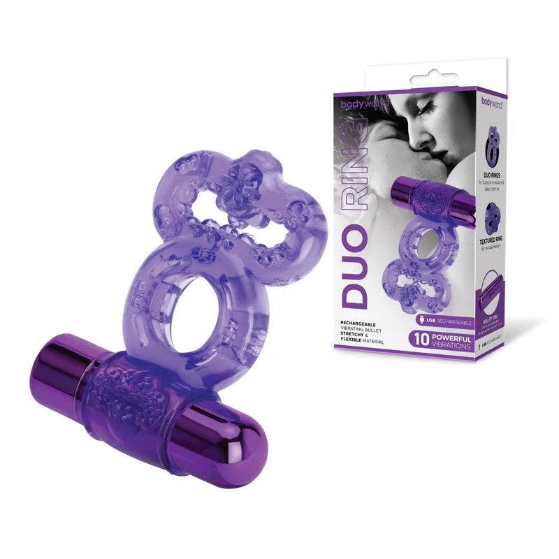 Bodywand–RechargeableDuoCockRing(Purple)