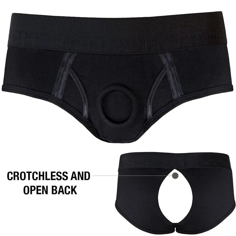 Brief+CrotchlessHarness–Black