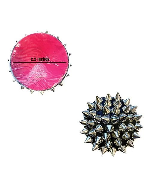 BurlesqueBowserSpikePleatherReusableSiliconeNipztix–Silver/blackO/s