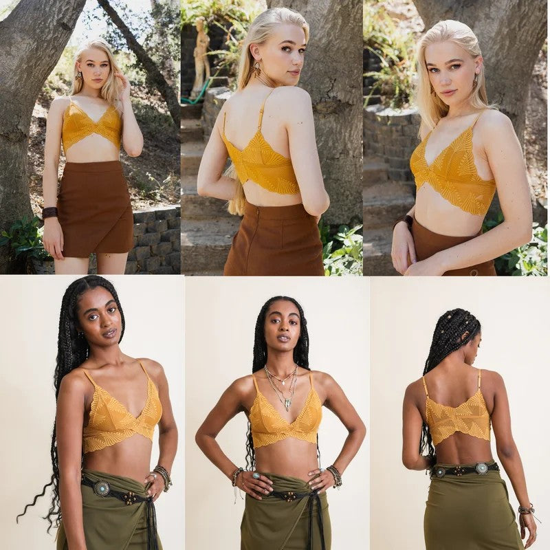 ButterflyScallopLaceBralettebyLETOin6ColorChoicesinSizeS,M,orL