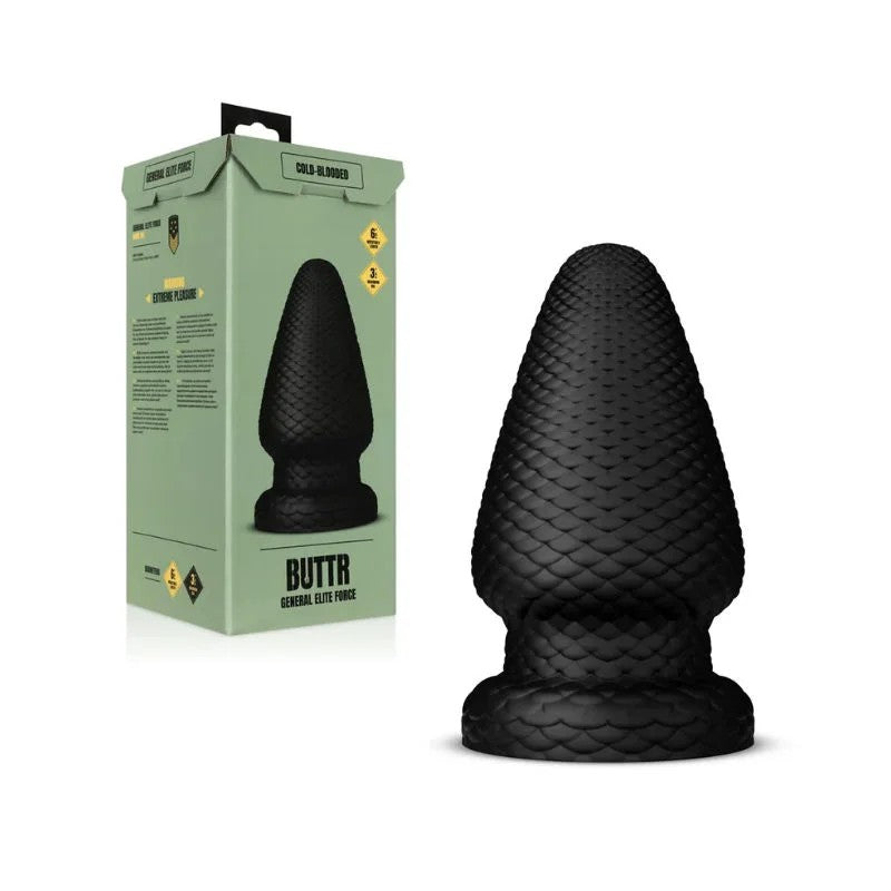 BUTTR–ColdBloodedScaledButtPlug–(Black)