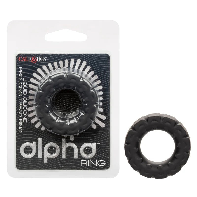 Calexotics–AlphaRingLiquidSiliconeProlongTreadRing(Black)