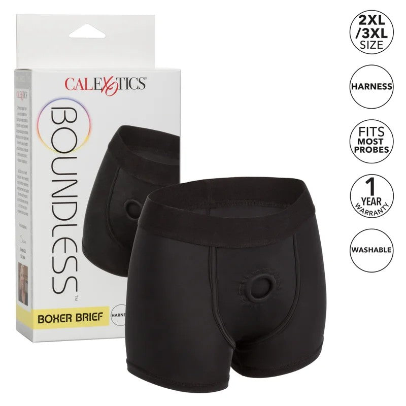 Calexotics–BoundlessBoxerBriefHarness–2XL/3XL(Black)