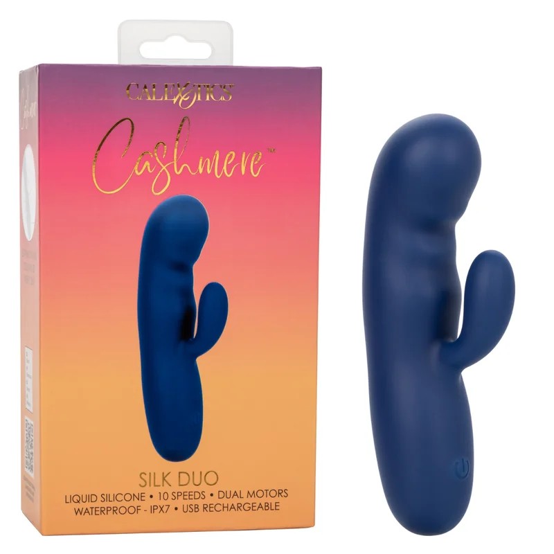 Calexotics–CashmereSilkDuoCompactRabbitVibrator(Blue)