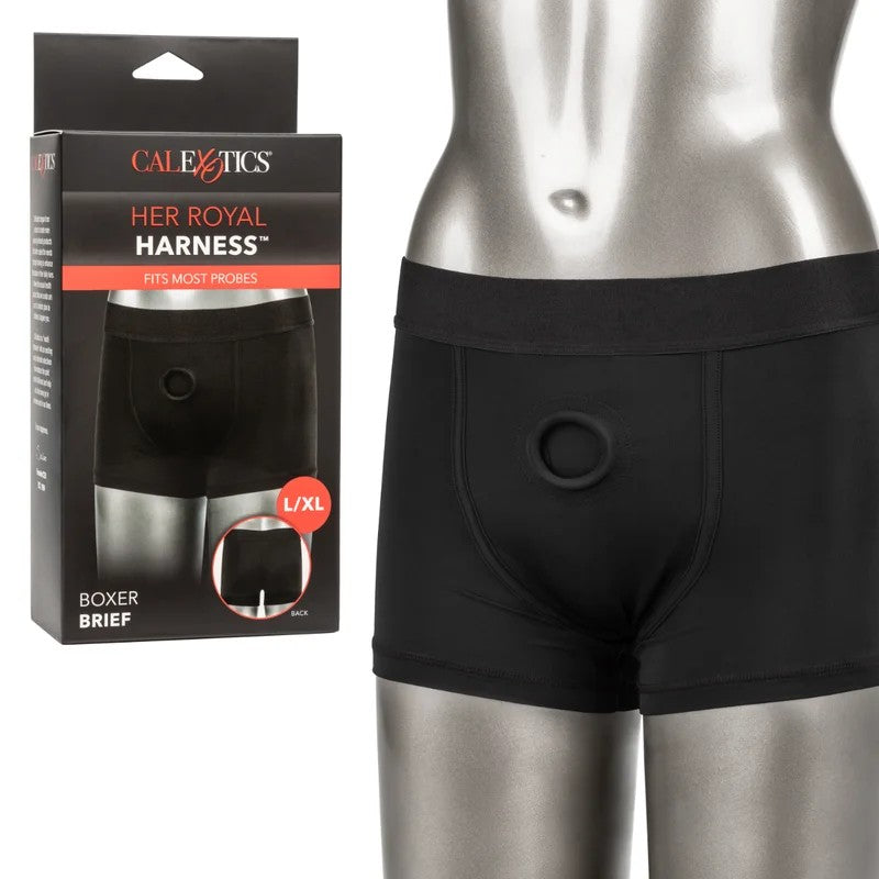 Calexotics–HerRoyalHarnessBoxerBrief–L/XL(Black)