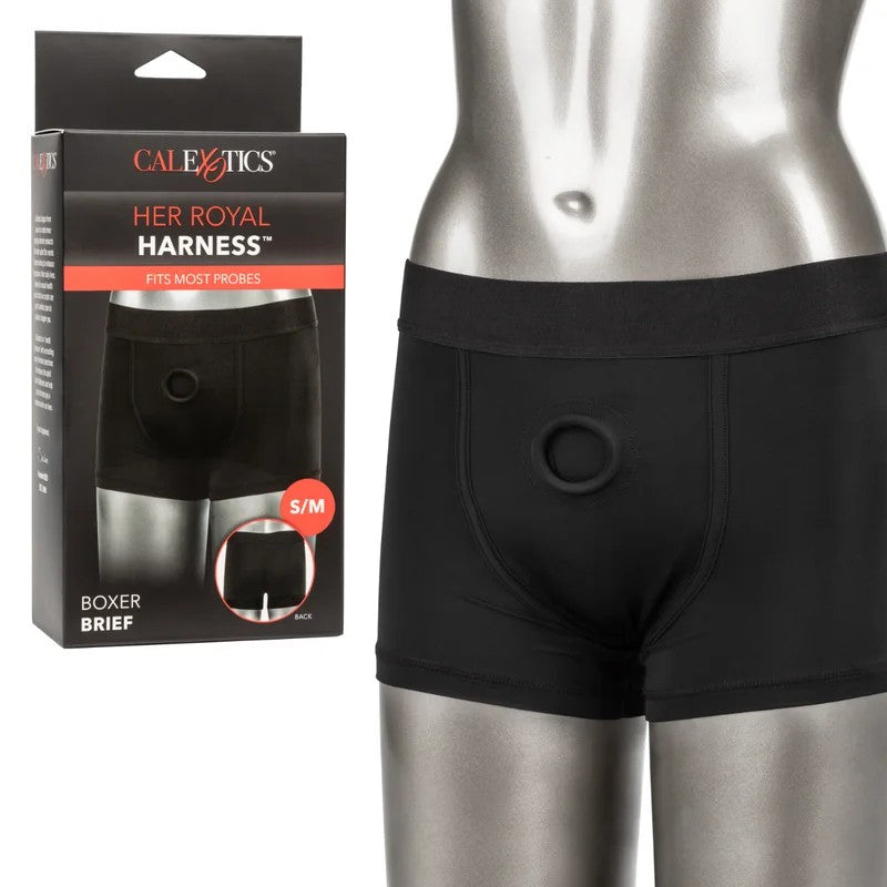 Calexotics–HerRoyalHarnessBoxerBrief–S/M(Black)